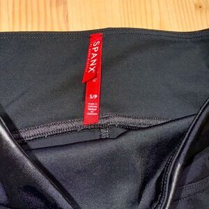 Spanx Camo Faux Leather Leggings High Waisted Tummy‎ Control Small Y2K Grunge